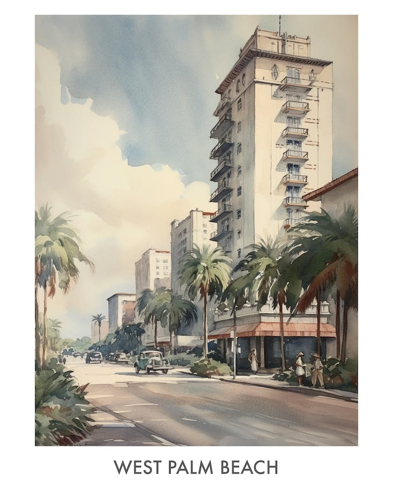 West Palm Beach 4  travel Poster