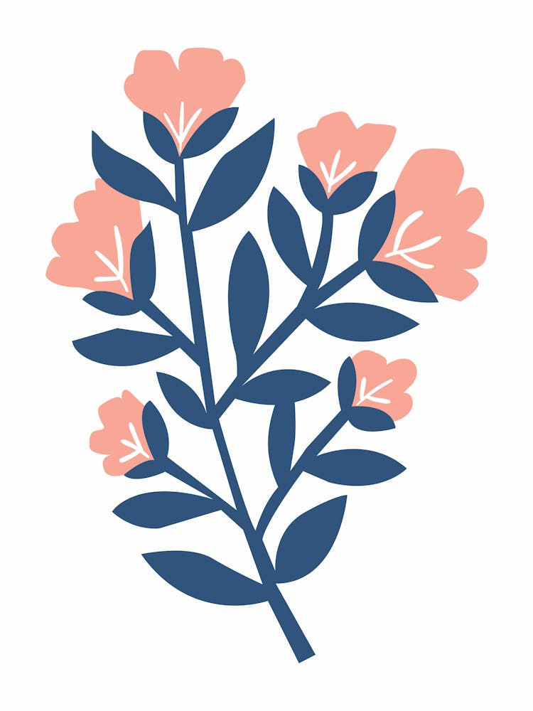 Pink And Blue Flowers