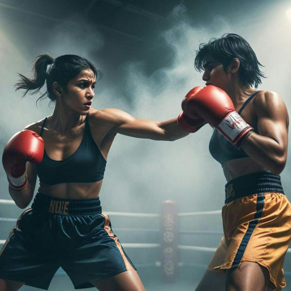 Two Women Boxing