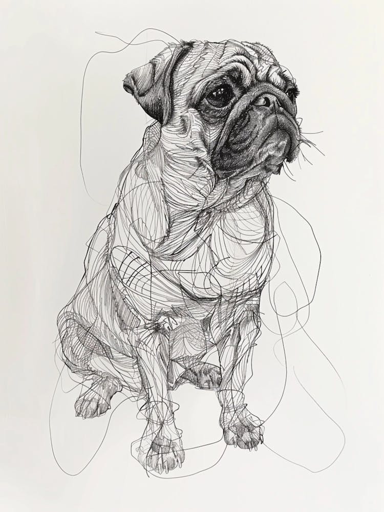 Mops Linienskizze 2