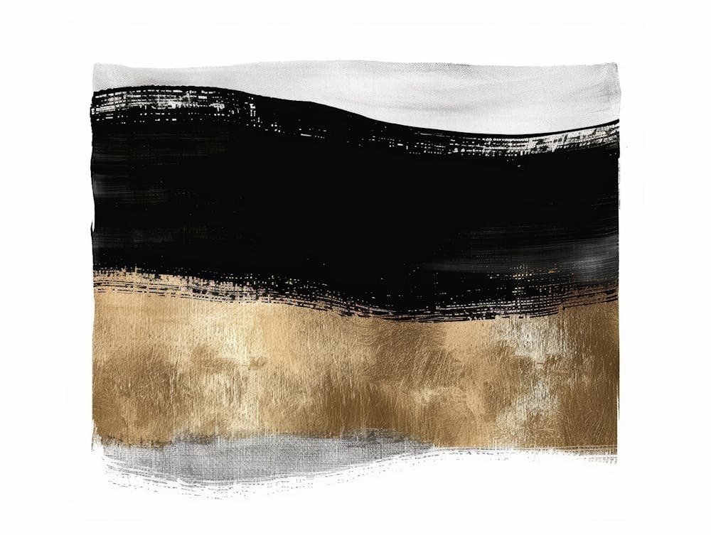Abstract Black And Gold Painting 98