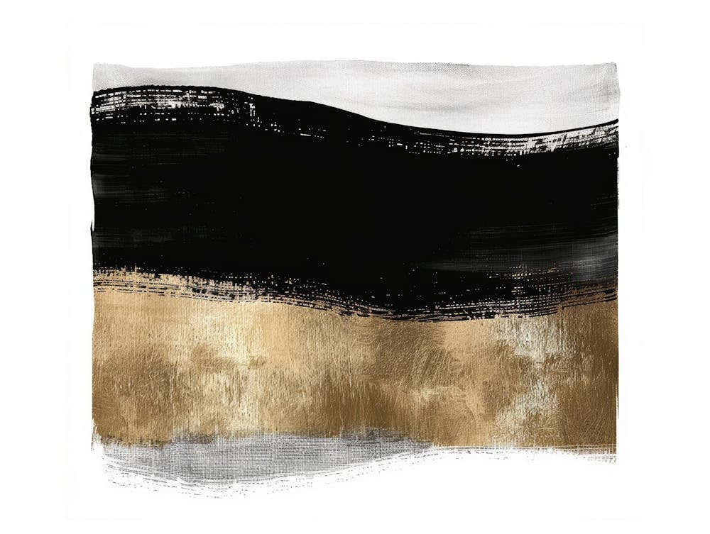 Abstract Black And Gold Painting 98