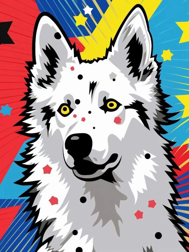 Pop Art Cartoon Samojede 1
