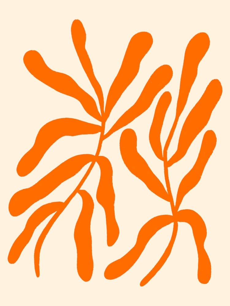 Orange Stylized Branches