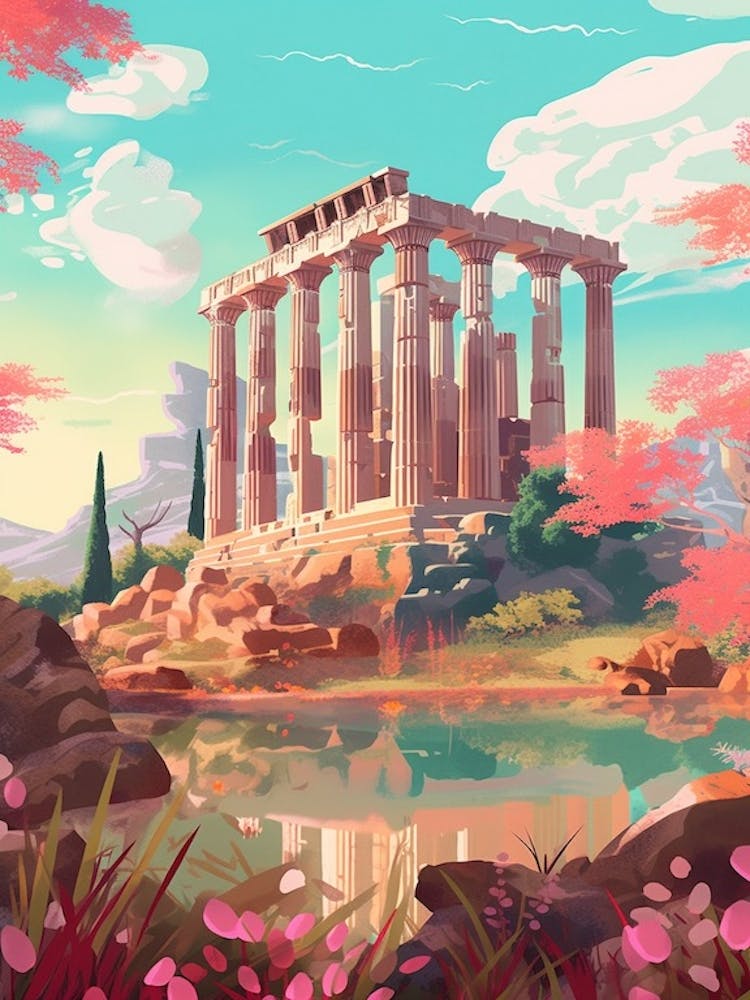 The Temple Of Olympian Zeus Athens Greece