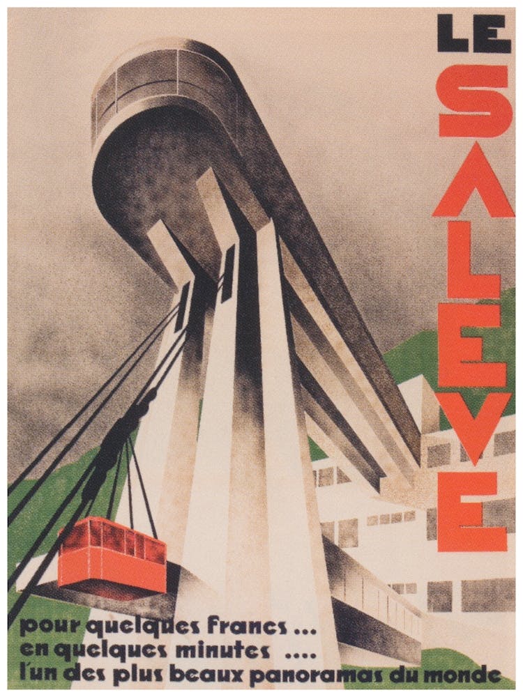 Mont Salève Tram Vintage Travel Poster