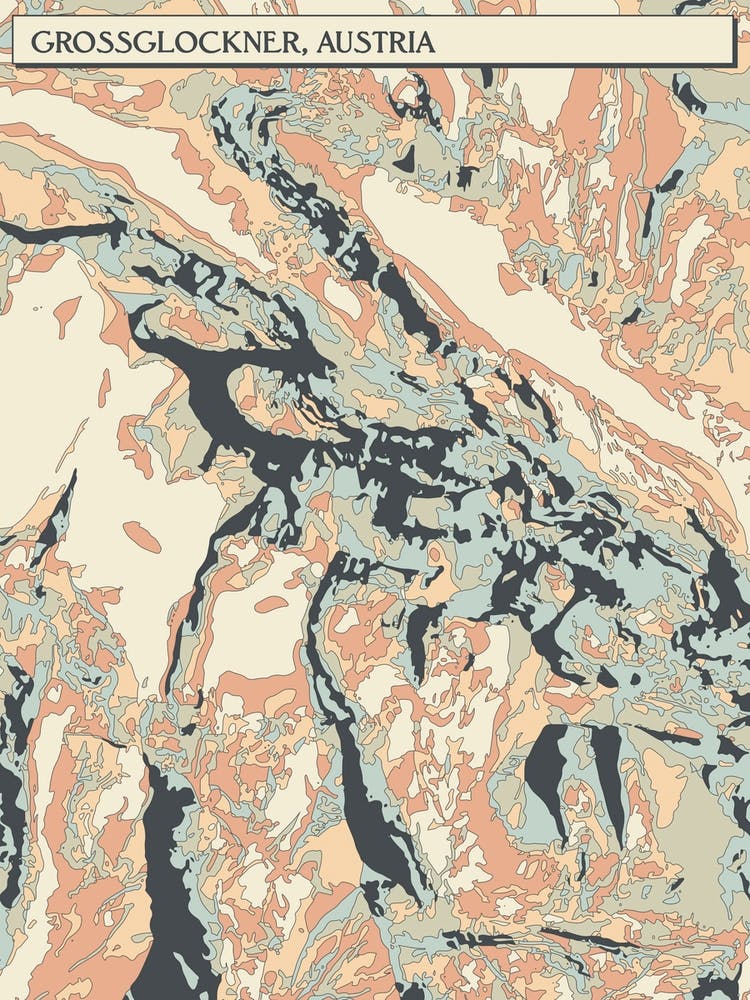 Grossglockner Austria Hillshade Map