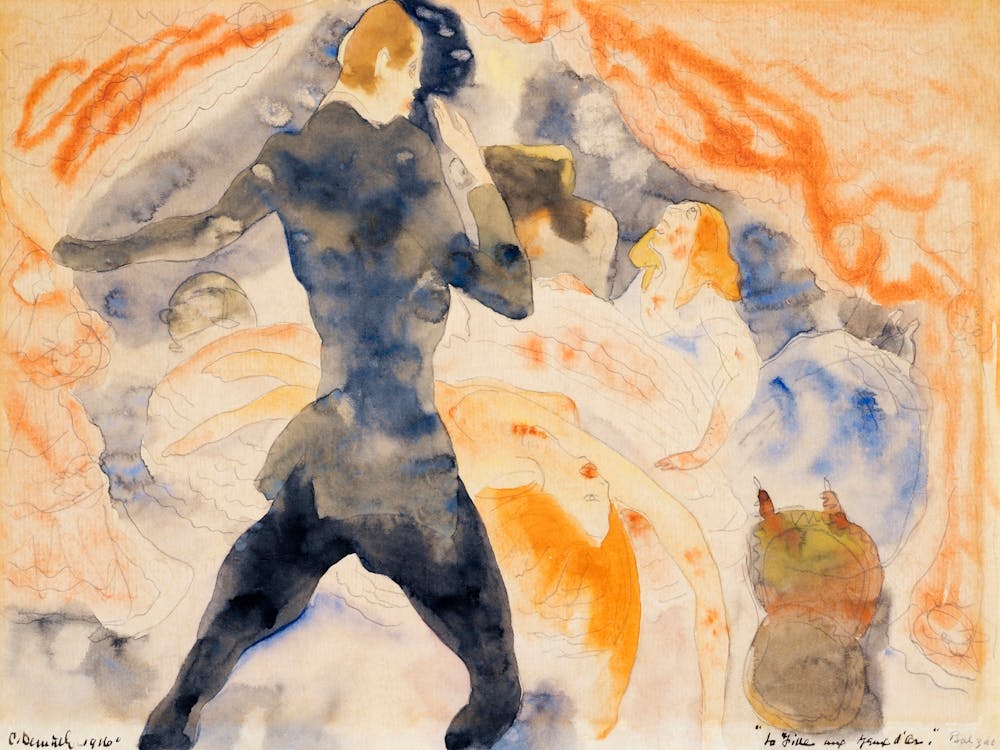 The Girl With The Golden Eyes, La Fille Aux Yeux D Or (1916), Charles Demuth