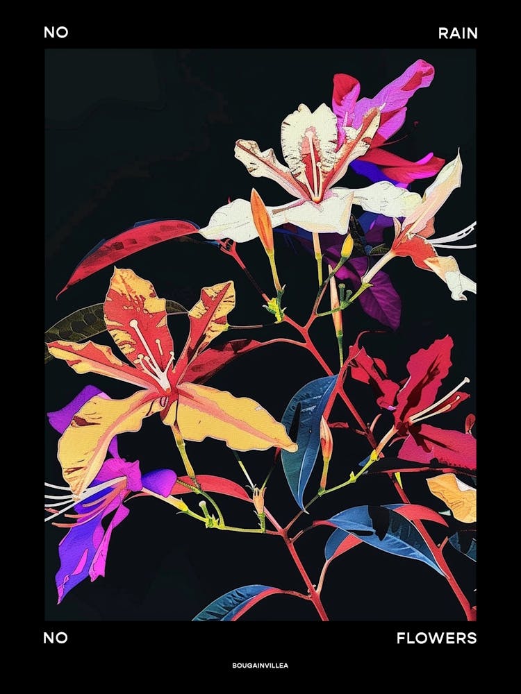No Rain No Flowers Poster Bougainvillea 4