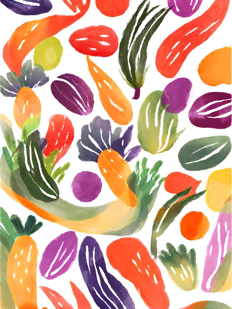 Watercolor Vegetables