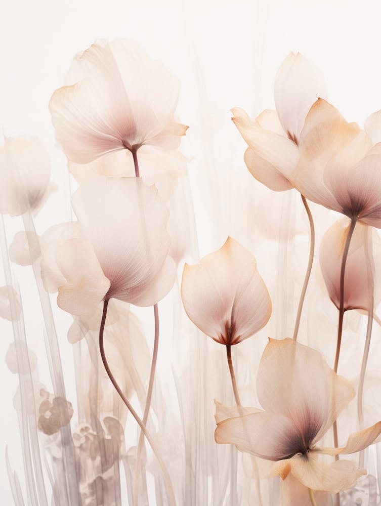 Boho getrocknete Blumen Alpenveilchen 1