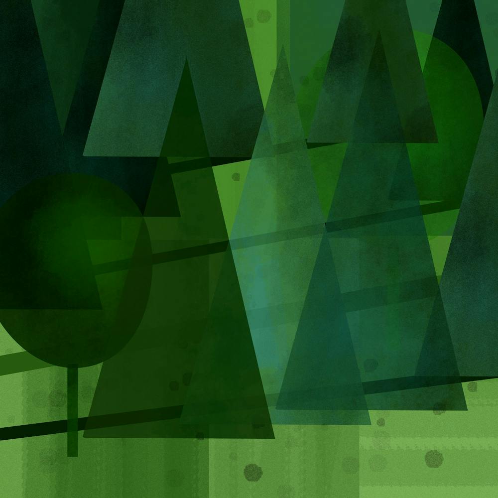 Green Abstract Forest
