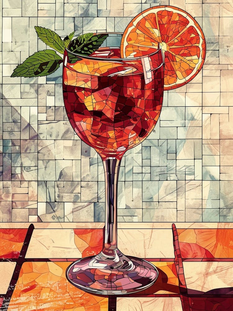 Tiled Sangria Drink 3