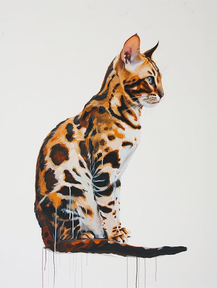 Bengal Cat Painting 1