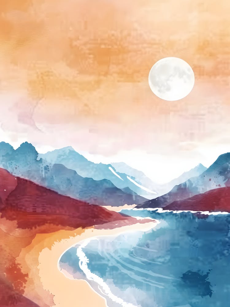 Aquarell-Landschaftsgemälde 1