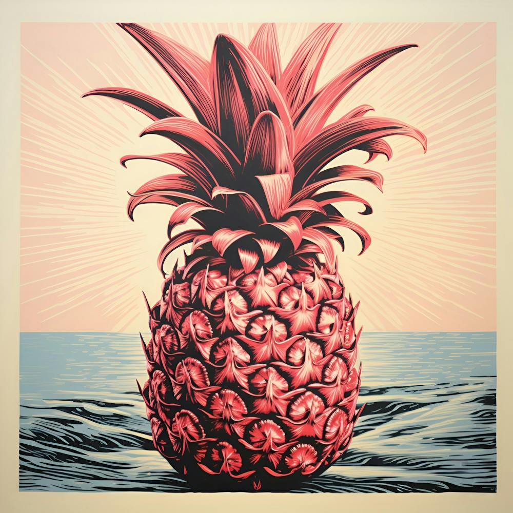 Pink vintage Ananas