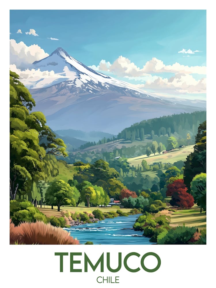 Affiche de voyage Temuco