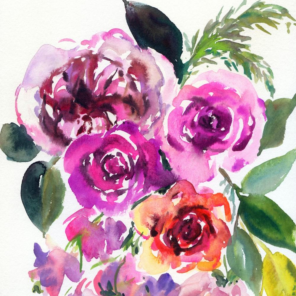 Watercolor Roses