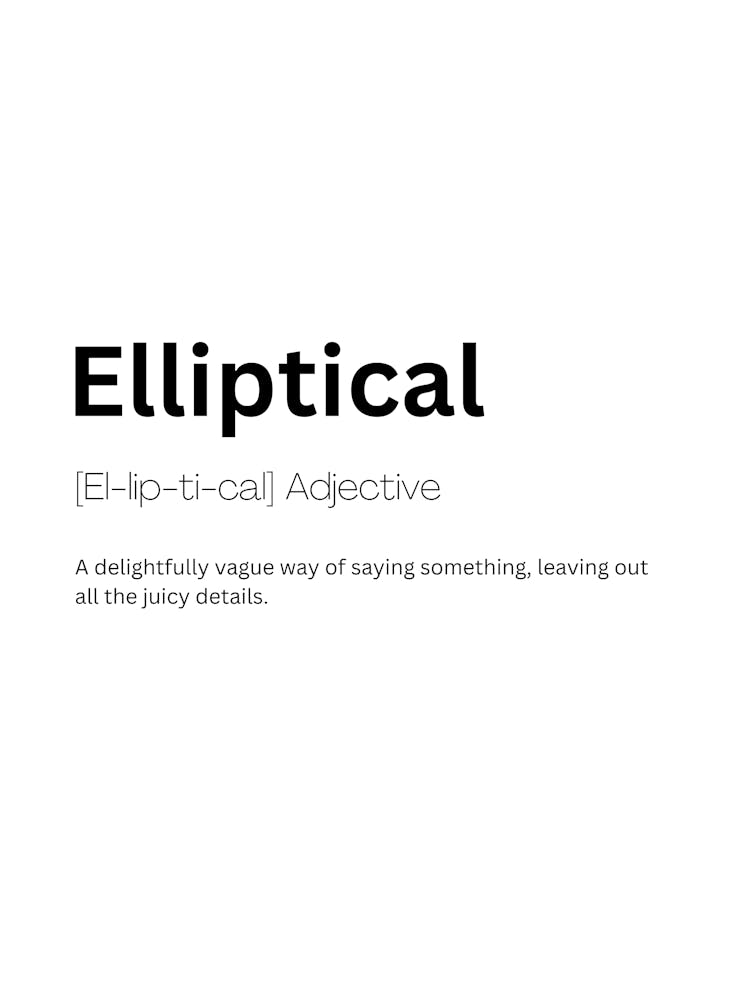 Elliptical Definition Meaning 1