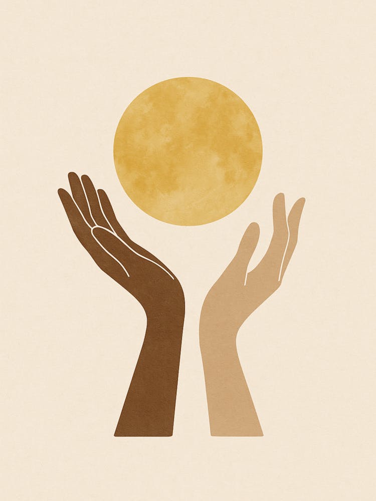Hands Holding The Moon