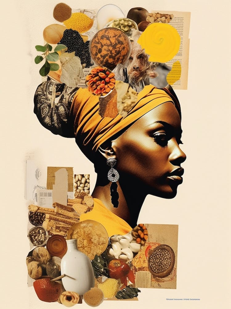 Afro Collage Portrait 7