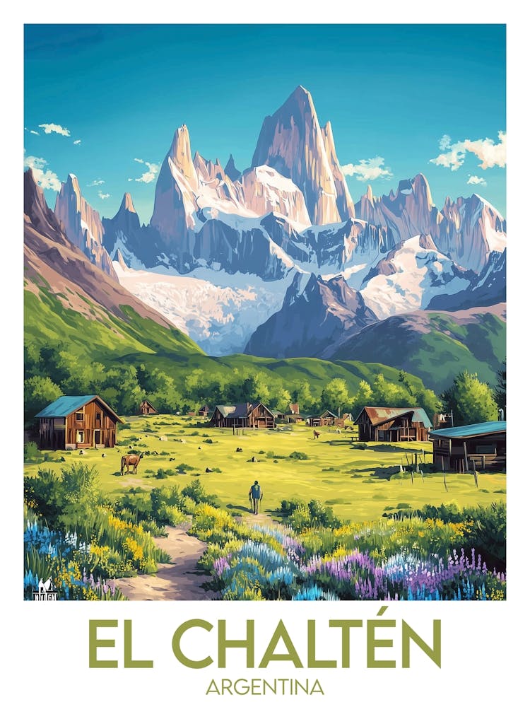 Affiche de voyage El Chaltén