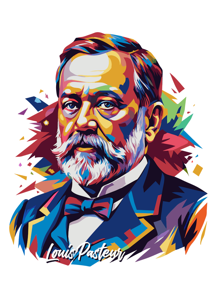Louis Pasteur 01 Portrait WPAP Pop Art