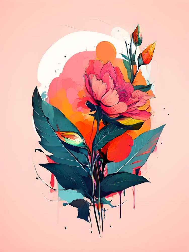 Abstract Flower Painting 31