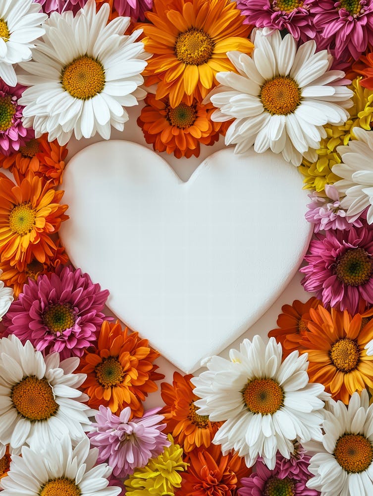 Heart With Flowers Photo