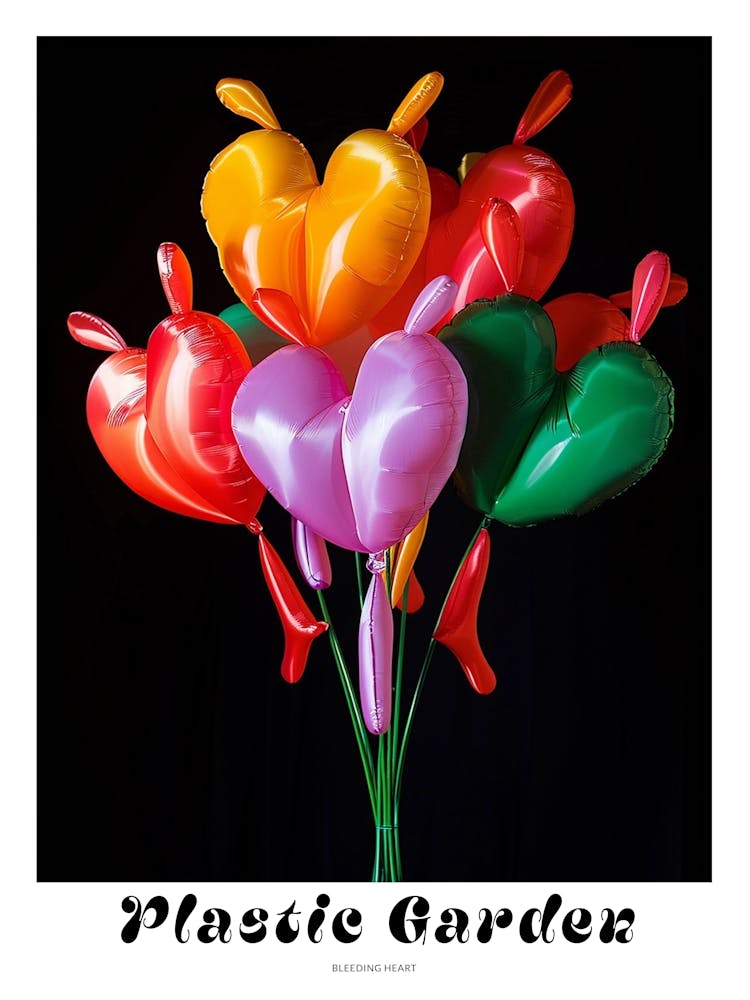 Bright Inflatable Flowers Poster Bleeding Heart 5
