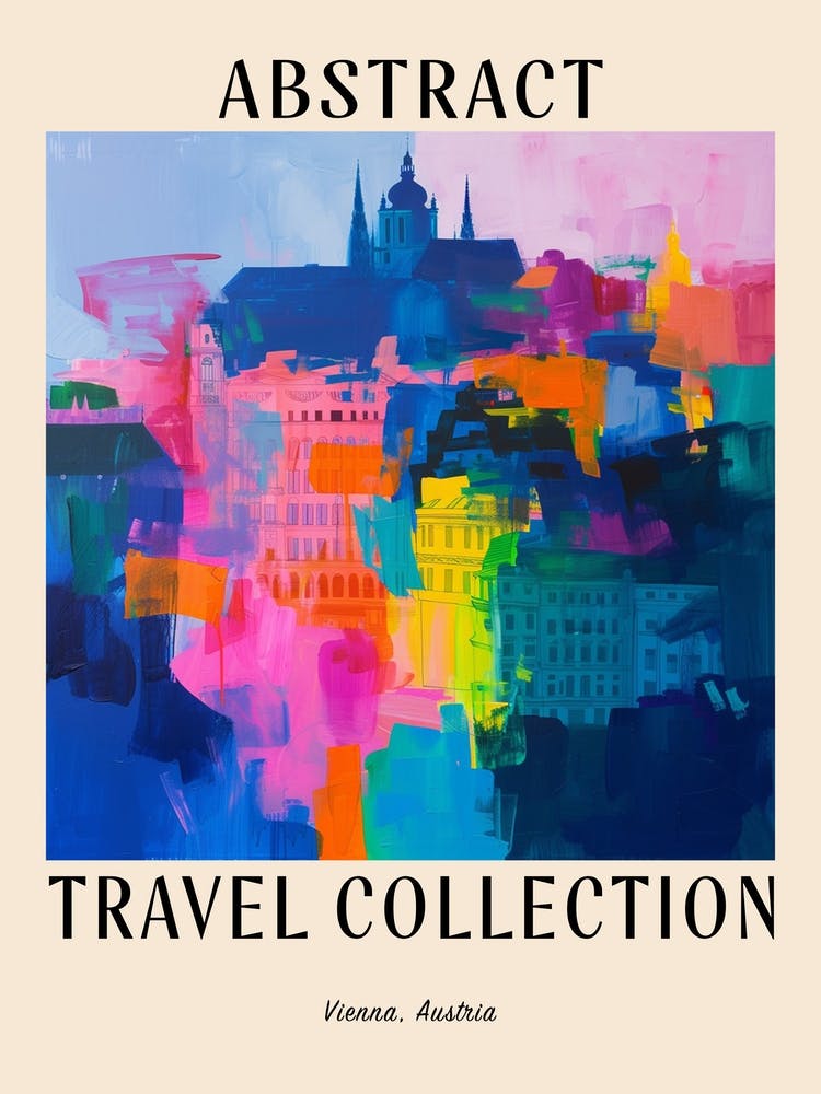Abstract Travel Collection Poster Vienna Austria 6