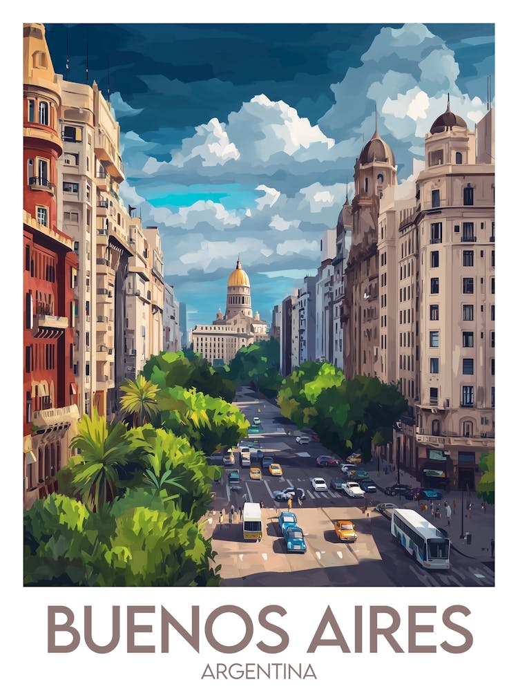 Affiche de voyage Buenos Aires