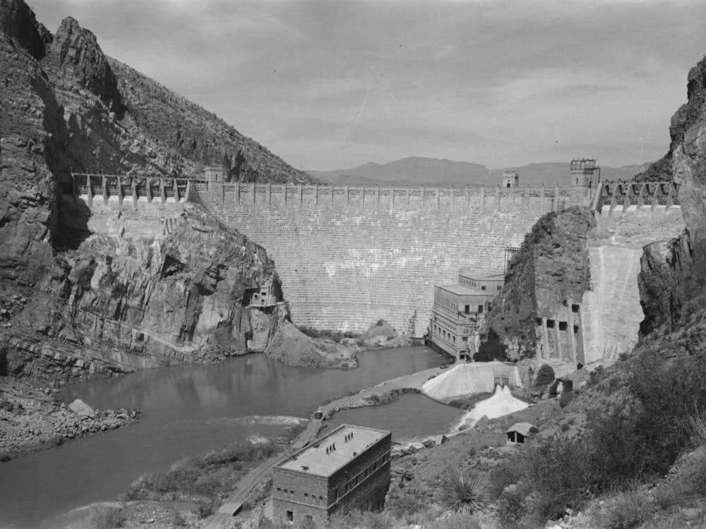 Untitled Photo, Possibly Related To Roosevelt Dam Which Stores Water For The Salt River Valley, Centering Around