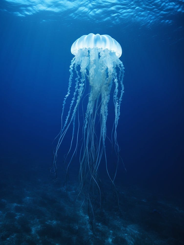 Turritopsis Dohrnii Unsterbliche Qualle Ozean Realistisch 1