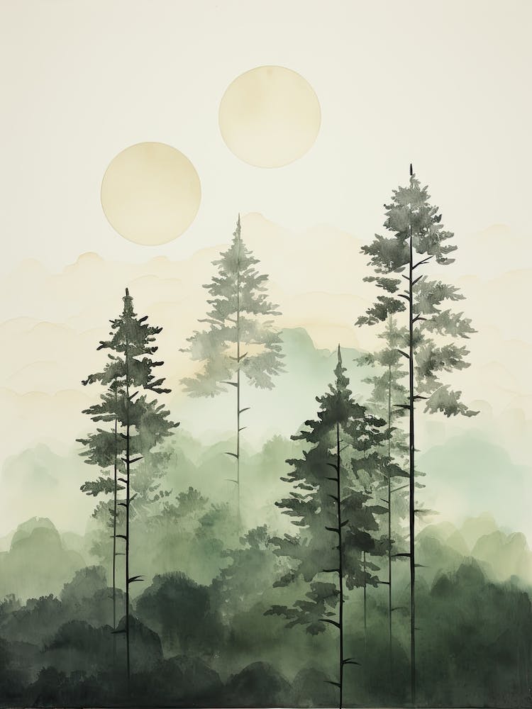 Watercolour Of Ituri Forest   Democratic Republic Of Congo 0