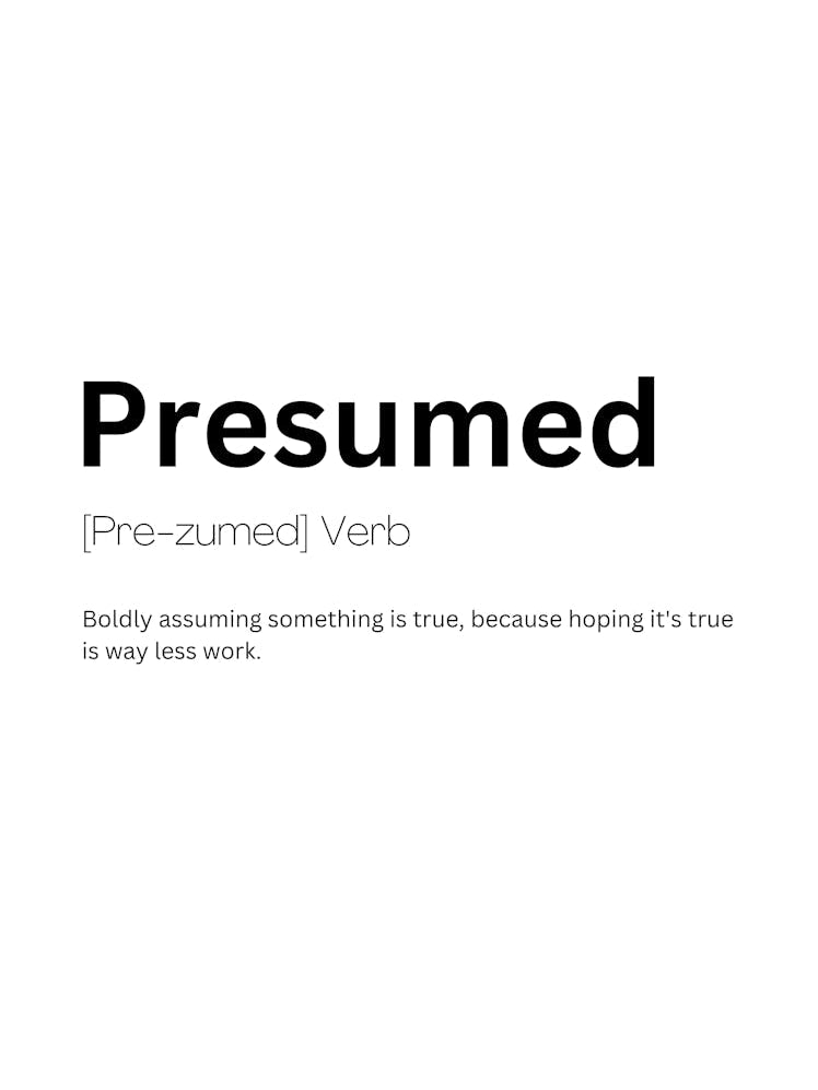 Presumed Definition Meaning