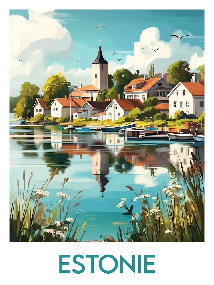 Affiche de voyage Estonie