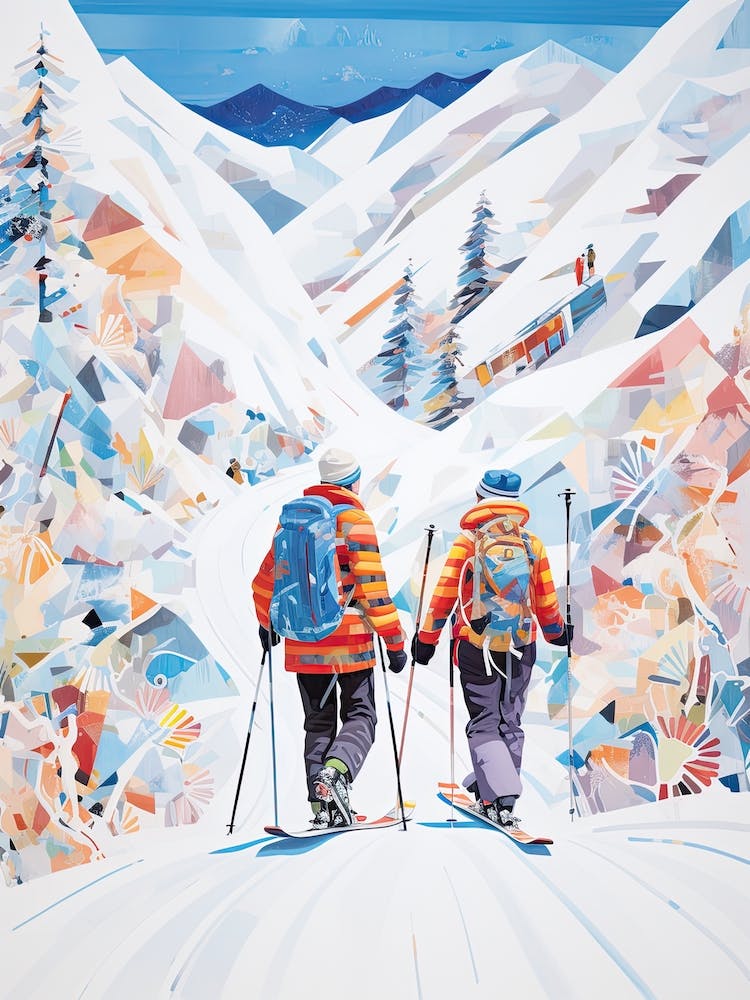 Taos Ski Valley   New Mexico Usa, Ski Resort Illustration 0