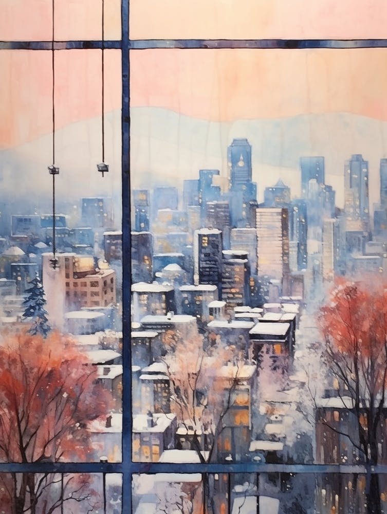 Paysage Urbain Hivernal Vancouver Canada 3