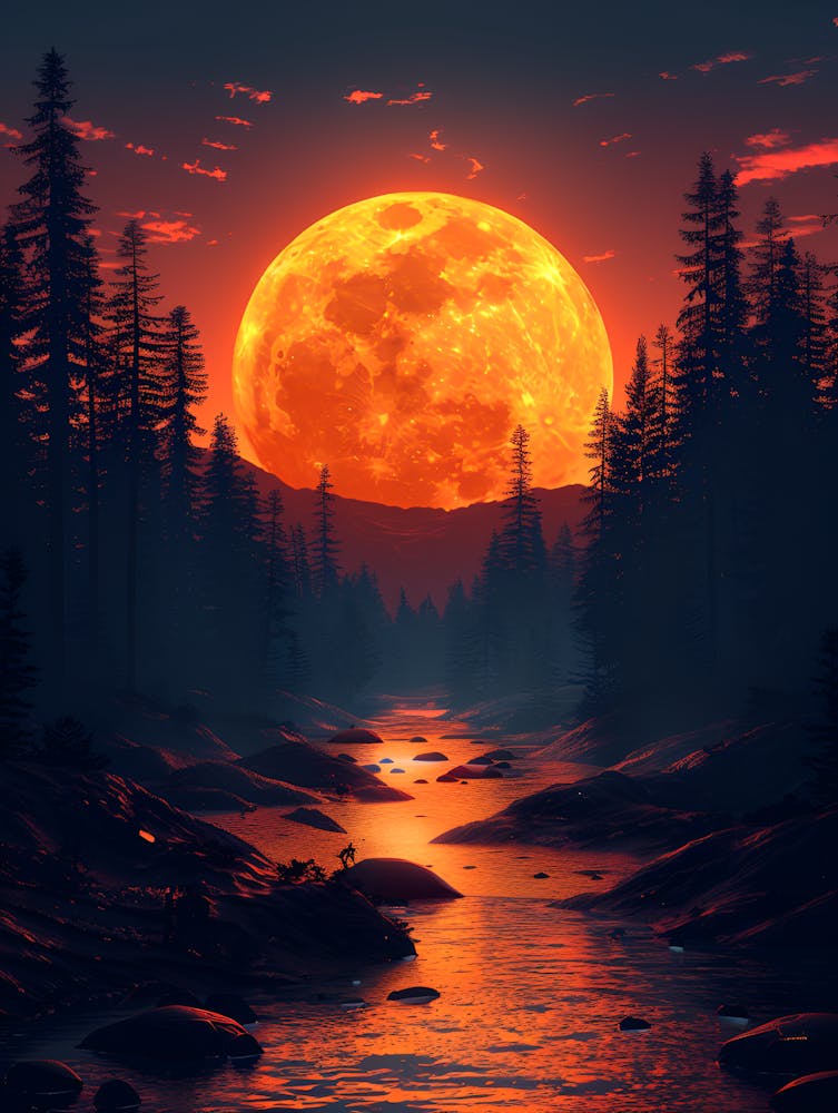 Full Moon In The Forest 2