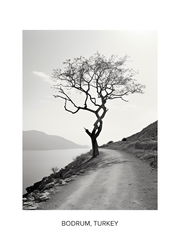 Poster Of Crete, Greece, Photography In Black And White 2