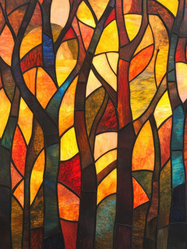 Stained Glass Trees