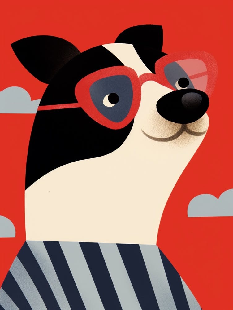 Little Badger 4 Wearing Sunglasses