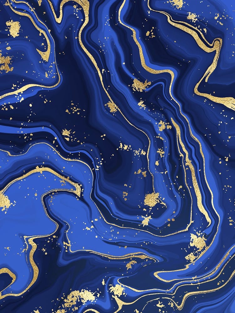 Blue And Gold Marble