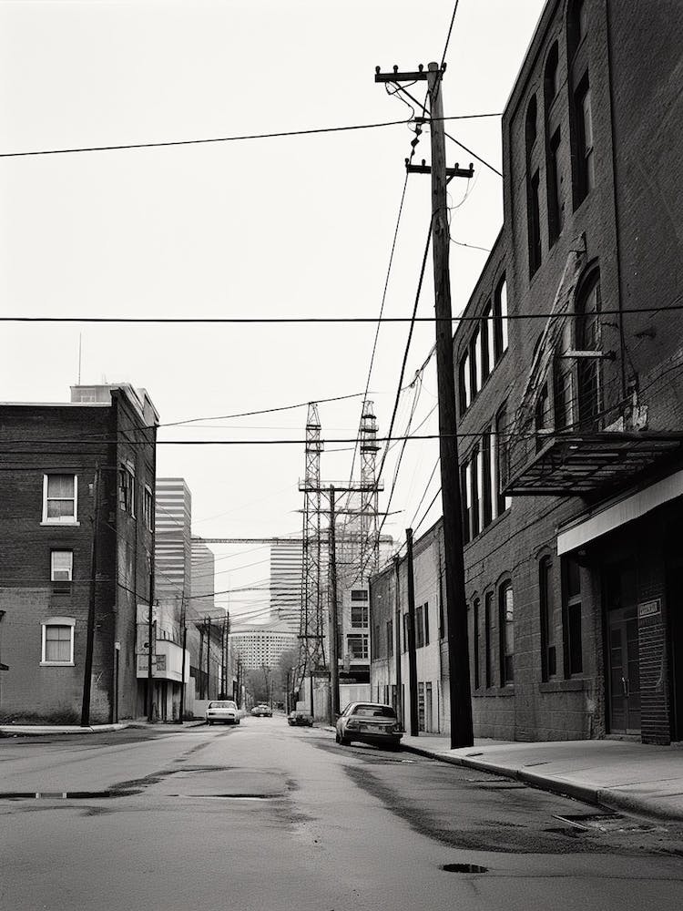 Nashville, Black And White Analogue Photograph 1