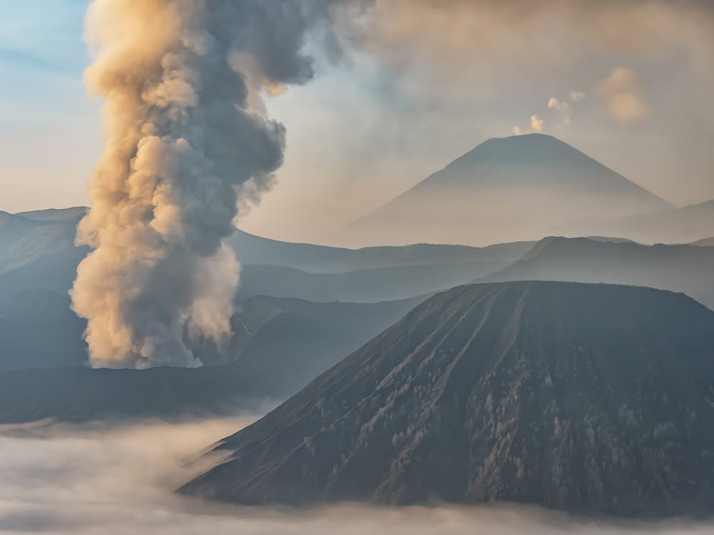 Eruption At Mt Bromo