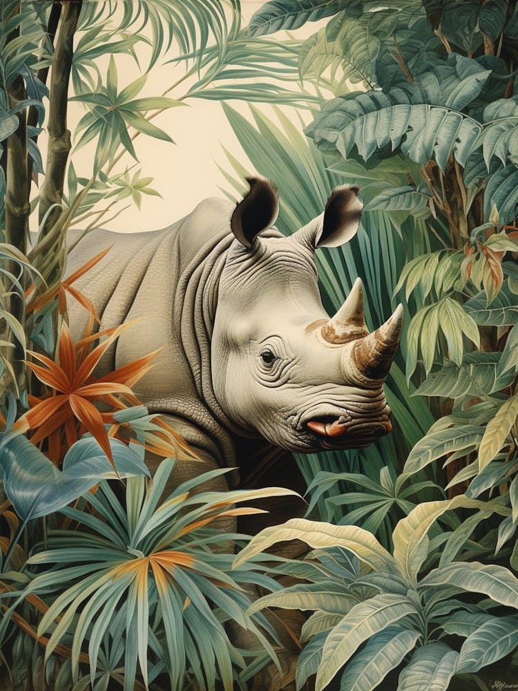 Rhino Deep In The Nature 5