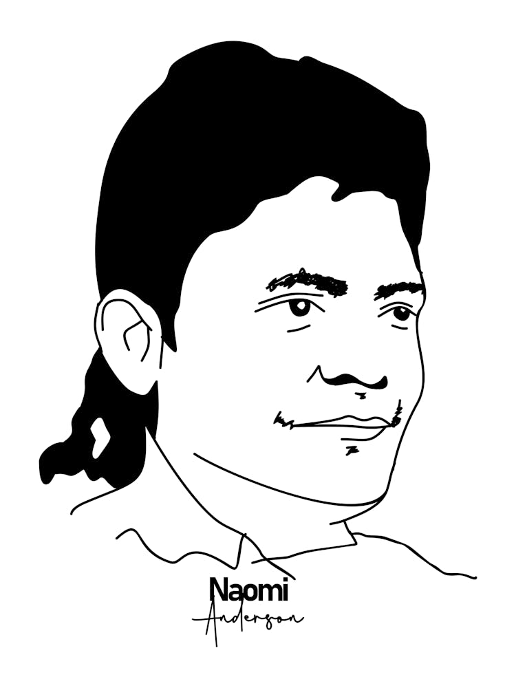 Naomi Anderson American Activist Legend in Line Art
