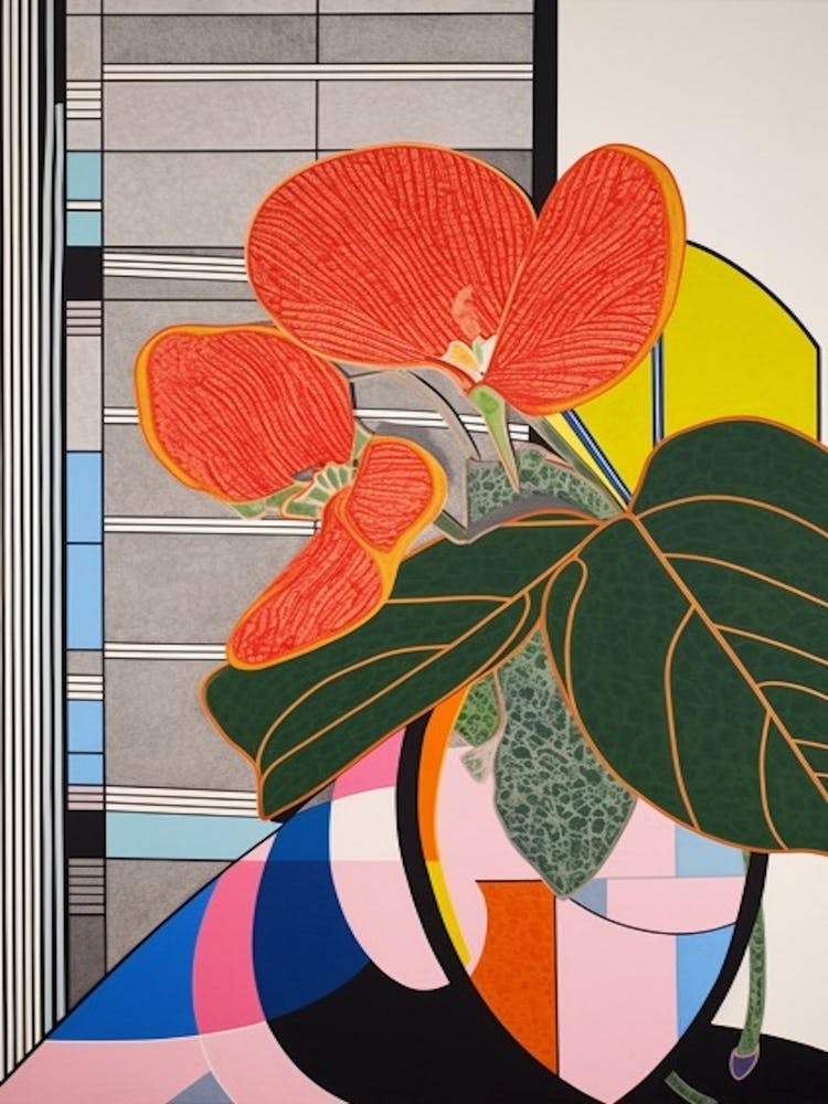 Anthurium Flower Still Life  1 Abstract Expressionist