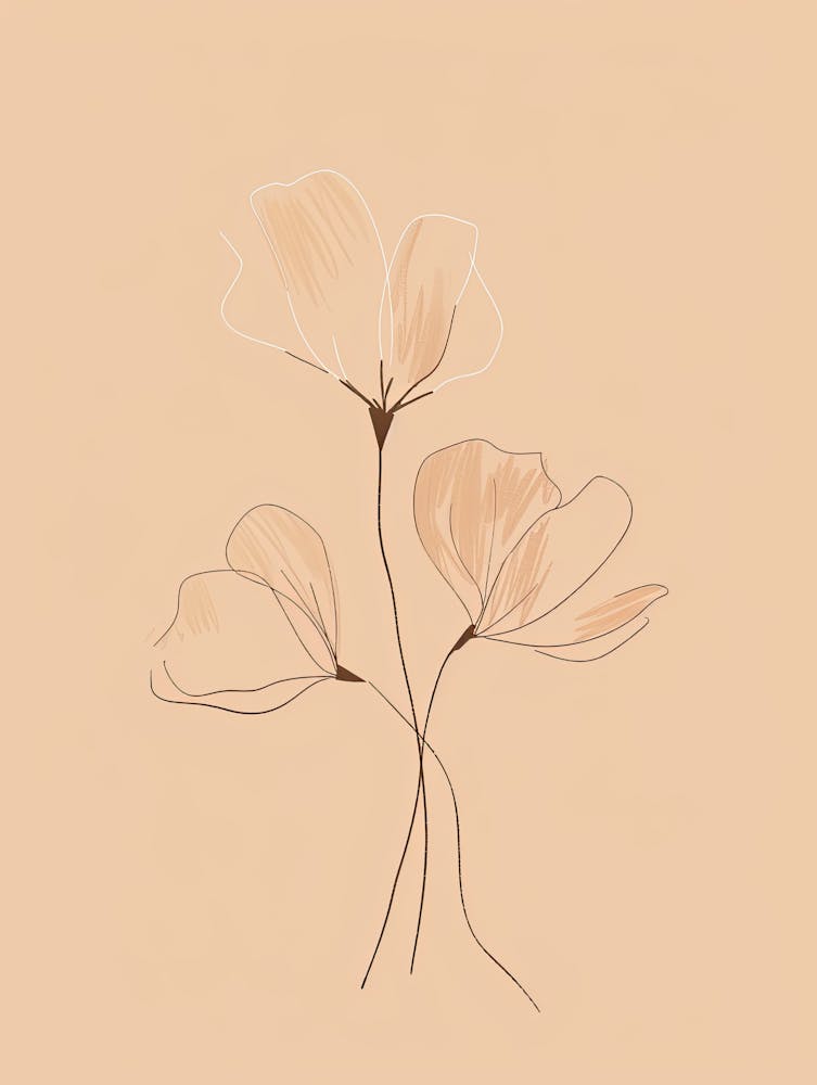 Krakow Botanical Garden Boho Line Art